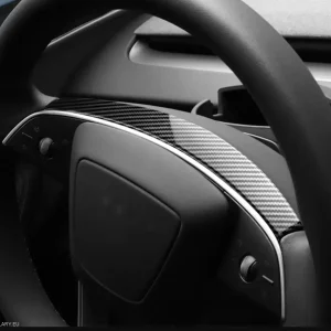 Tesla 3. Model Highland/Y Model Y Juniper kormánykerék szénszálas fekete stílusú készlet