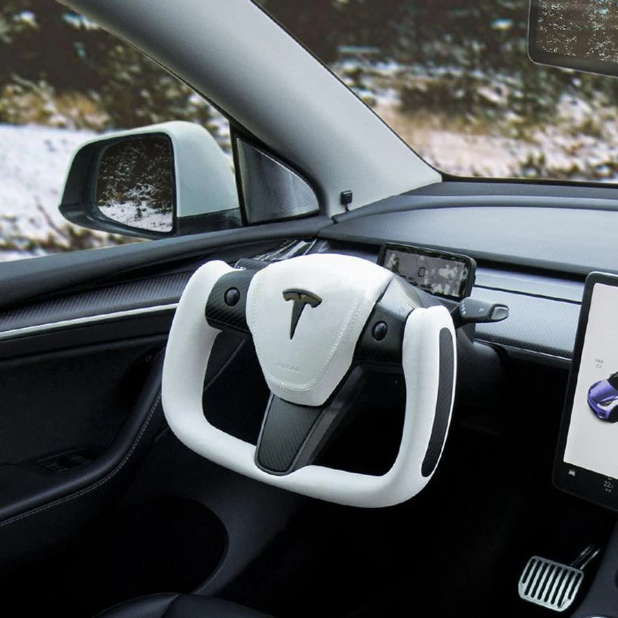 Tesla Model 3/Y Yoke stílusú szénszálas kormánykerék