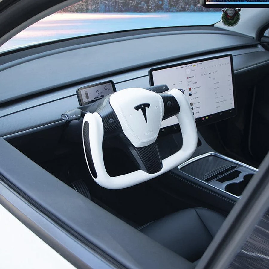 Tesla Model 3/Y Yoke stílusú szénszálas kormánykerék