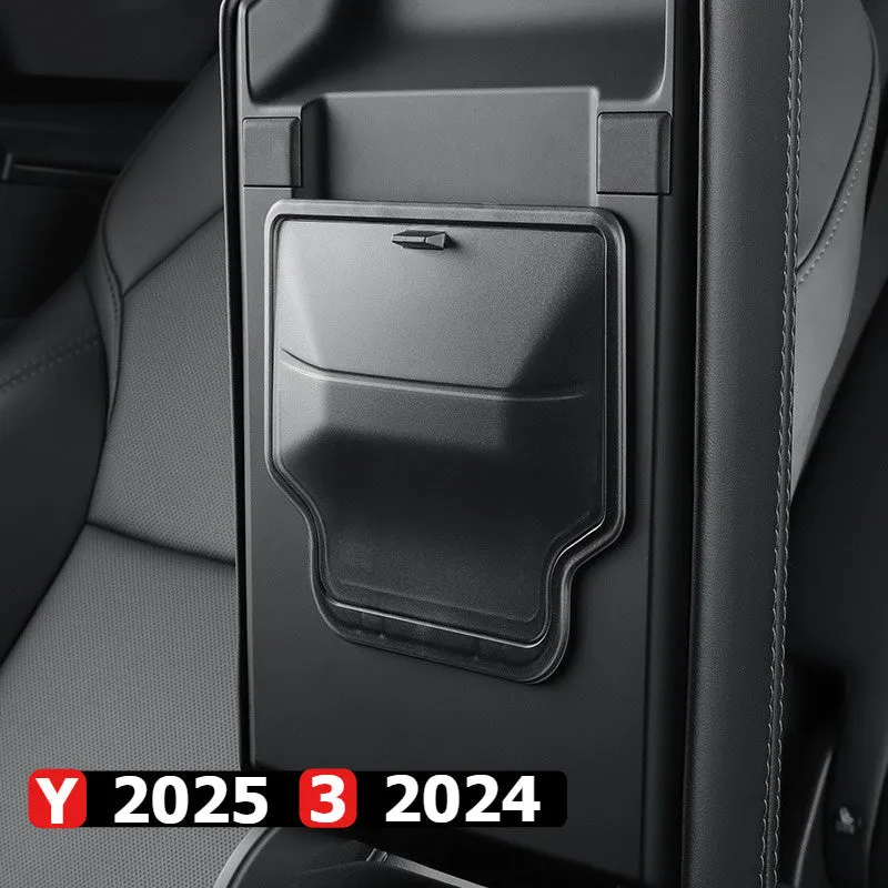 Tesla az Y modellhez Juniper 2025 és Highland 3. Model 3. Rejtett kartámasz tárolódoboz szervező - karcsú fekete prémium a...