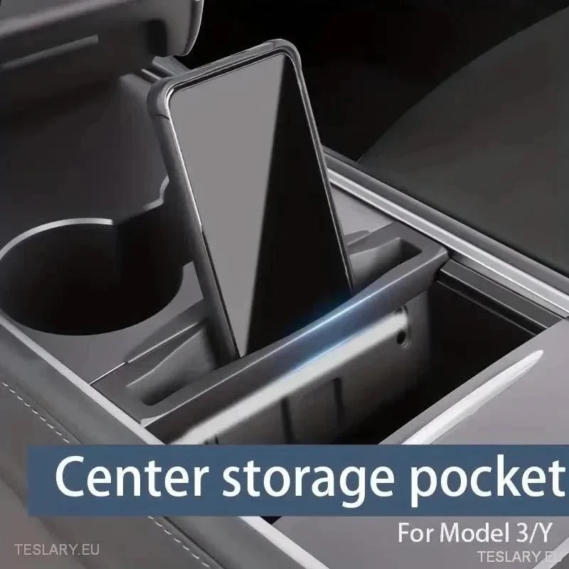 Középkonzol szervezője és telefontartója Tesla 3/Y modellhez