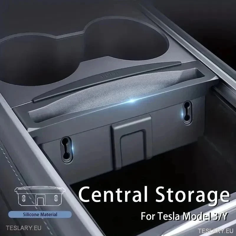 Középkonzol szervezője és telefontartója Tesla 3/Y modellhez