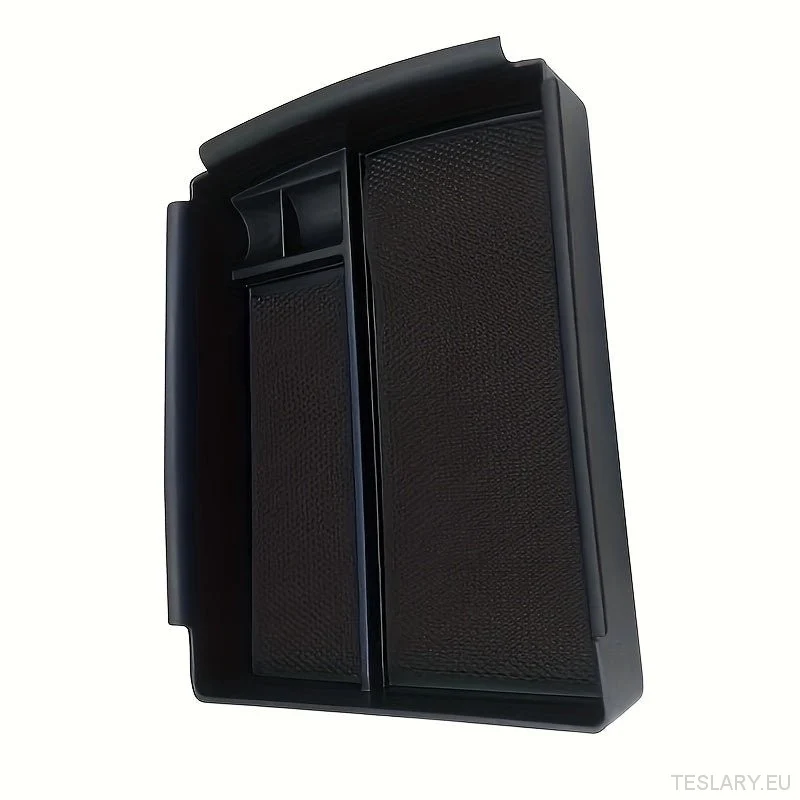 Tesla Model X Center Console szervező, ABS anyag, tárolódoboz csúszásgátló szőnyegekkel, amelyek kompatibilisek Tesla Mode...