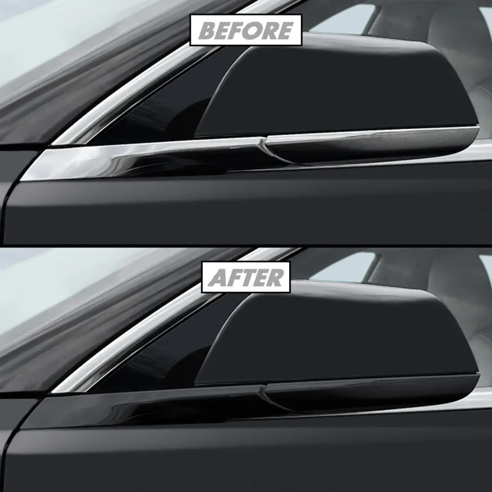Matt fekete krómozott vinil fóliakészlet Tesla Model 3-hoz (2017-2023) - Járműstílus-frissítés