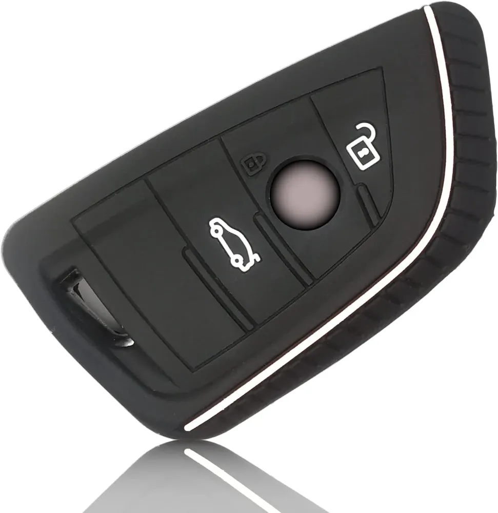 BMW kulcs szilikon tok 3 gombos Fehér