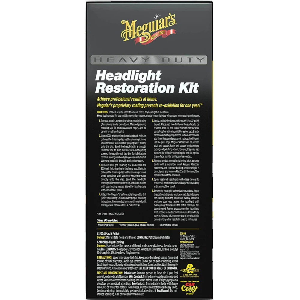 Fényszóró-helyreállító készlet Meguiar Heavy Duty