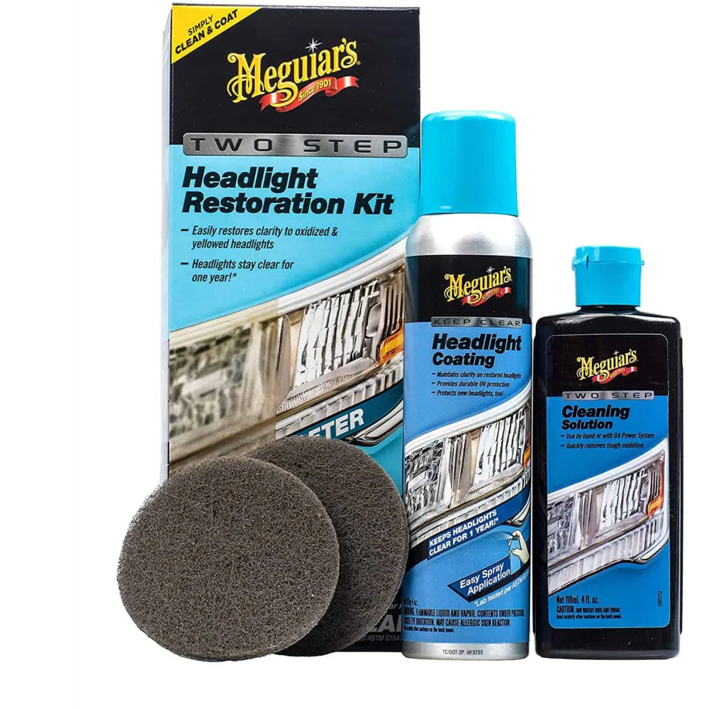 Kétlépcsős fényszóró-helyreállító készlet Meguiar's, 118 ml