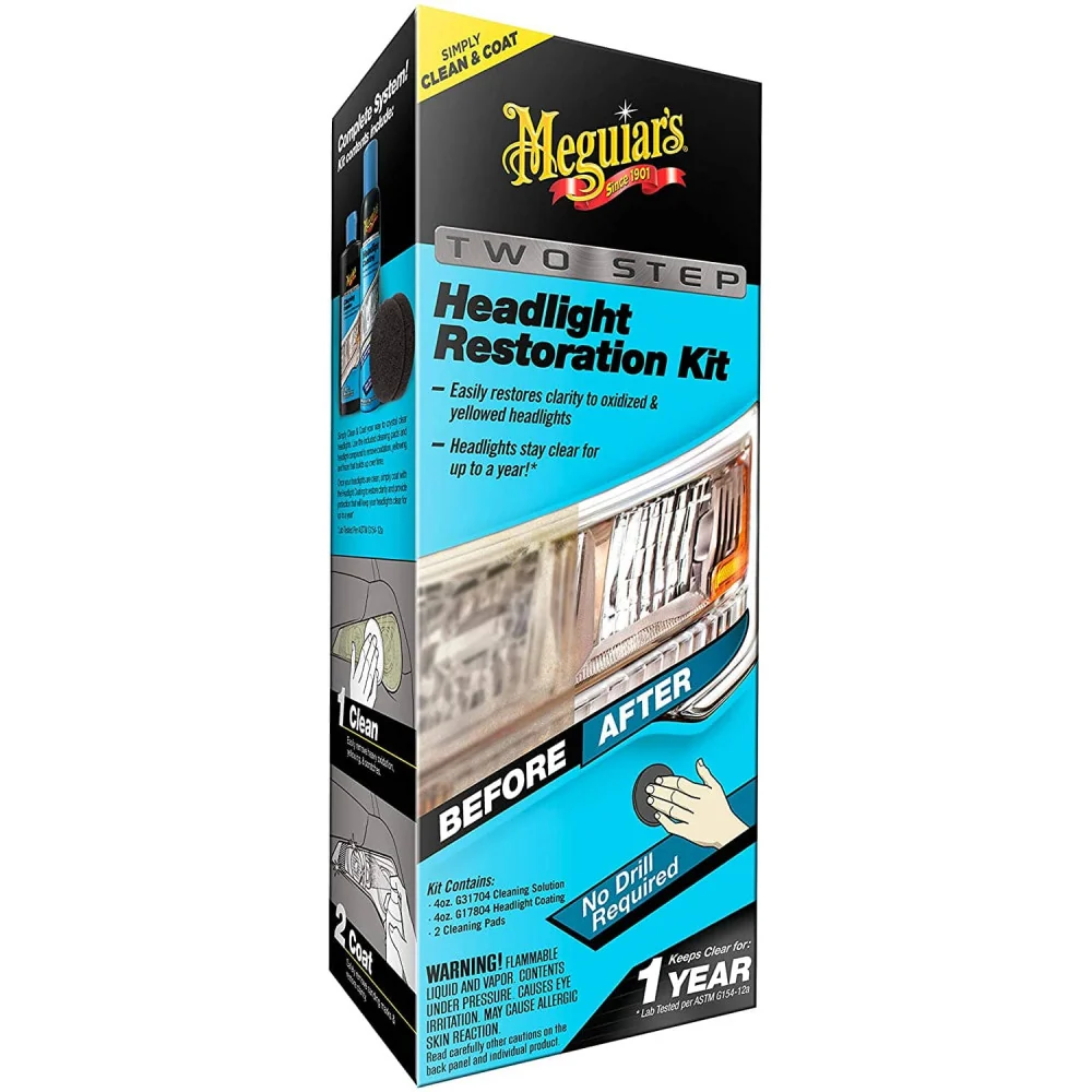 Kétlépcsős fényszóró-helyreállító készlet Meguiar's, 118 ml