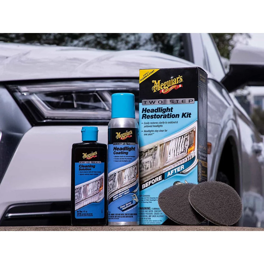 Kétlépcsős fényszóró-helyreállító készlet Meguiar's, 118 ml