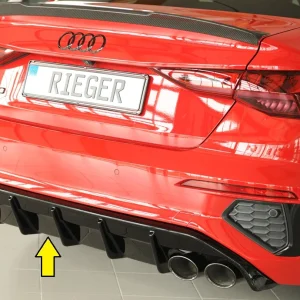 Rieger Diffúzor Audi S3, A3 S-Line 8Y 2020+ - Magasfényű Fekete