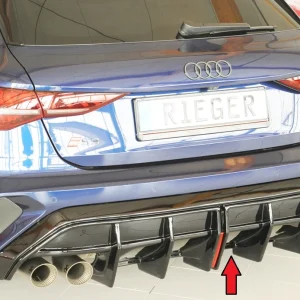 Rieger Diffúzor Audi S3, A3 S-Line 8Y 2024+ - Magasfényű Fekete