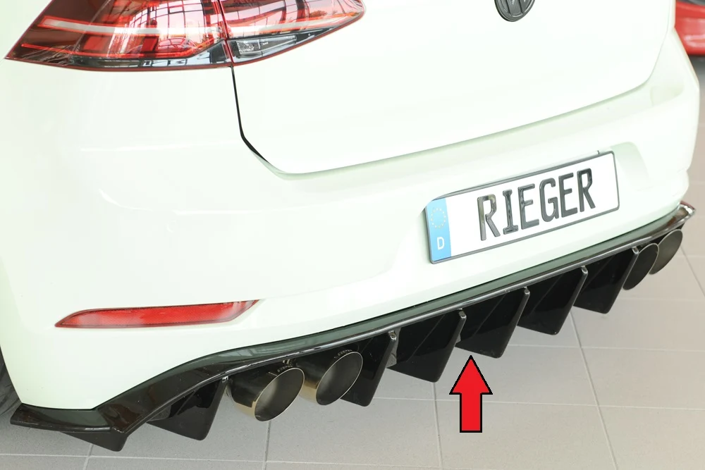 Rieger Diffúzor VW Golf MK7.5 R 2017+ - Magasfényű Fekete