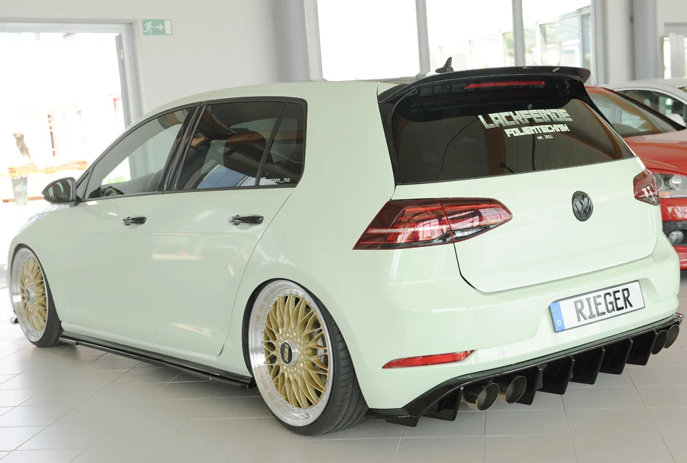 Rieger Diffúzor VW Golf MK7.5 R 2017+ - Magasfényű Fekete