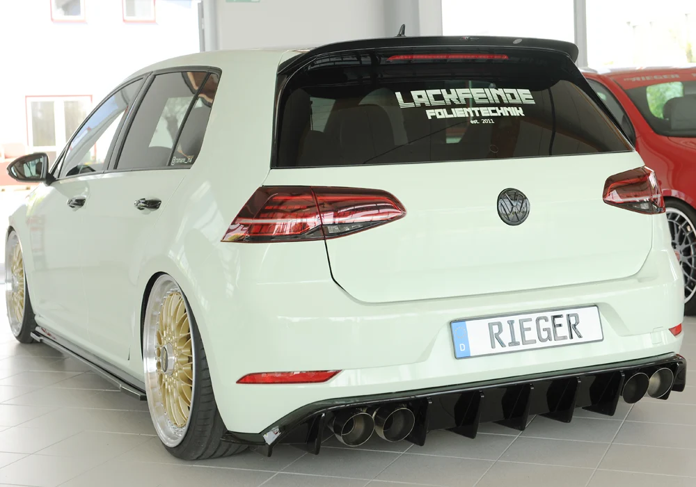 Rieger Diffúzor VW Golf MK7.5 R 2017+ - Magasfényű Fekete