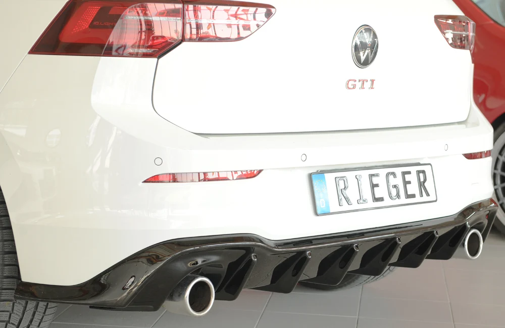 Rieger Diffúzor VW Golf MK8 GTI 2020+ - Magasfényű Fekete