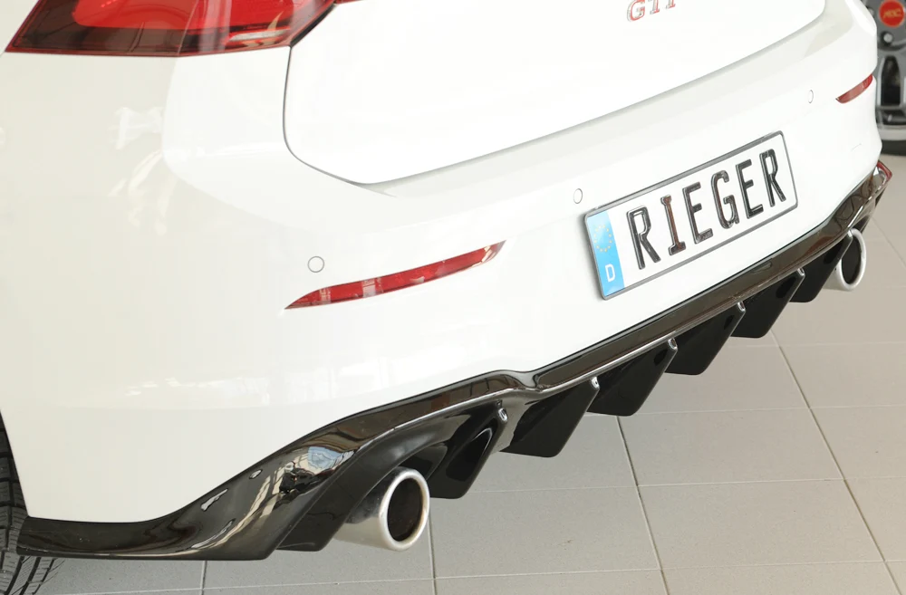 Rieger Diffúzor VW Golf MK8 GTI 2020+ - Magasfényű Fekete