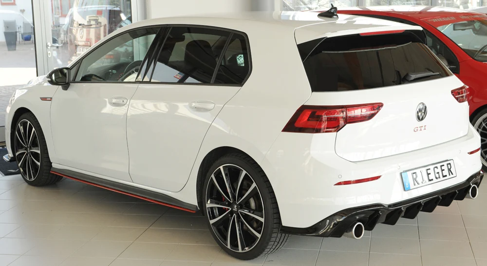 Rieger Diffúzor VW Golf MK8 GTI 2020+ - Magasfényű Fekete