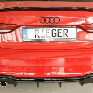 Rieger hátsó diffúzor betét Audi A3 8V Sedan Facelift – Magasfényű fekete