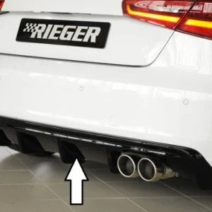 Rieger hátsó diffúzor betét (S3) Audi A3 8V Sportback - Magasfényű fekete