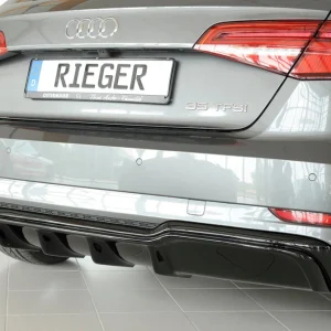 Rieger hátsó diffúzor betét Audi A3 8V Sportback Facelift – Magasfényű fekete