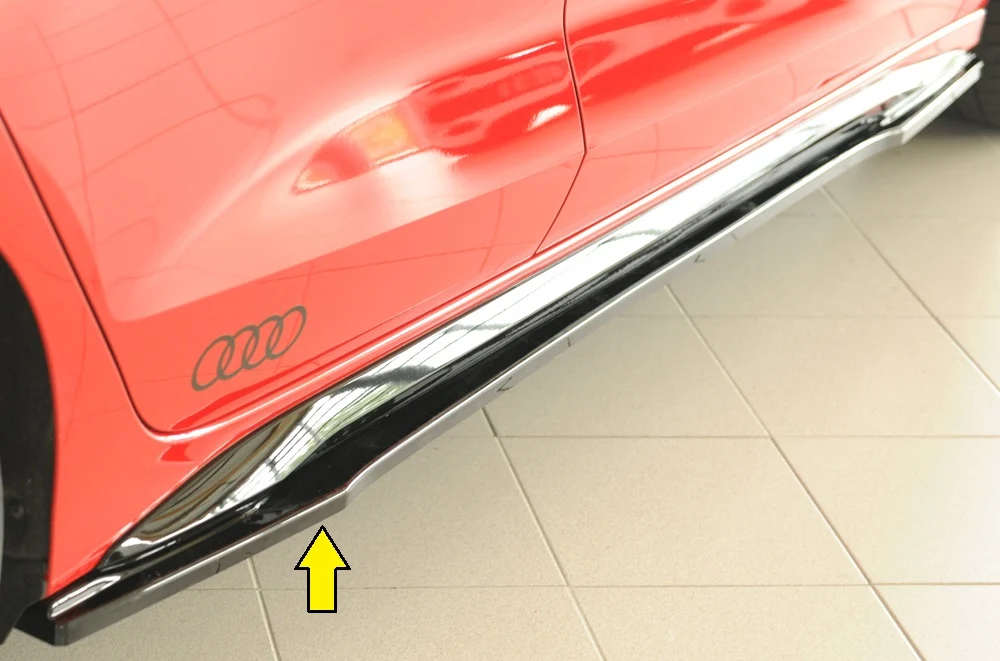 Rieger Oldalsó Szoknyák Audi S3, A3 S-Line 8Y 2020+ - Magasfényű Fekete