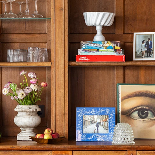 Kék Chinoiserie keret