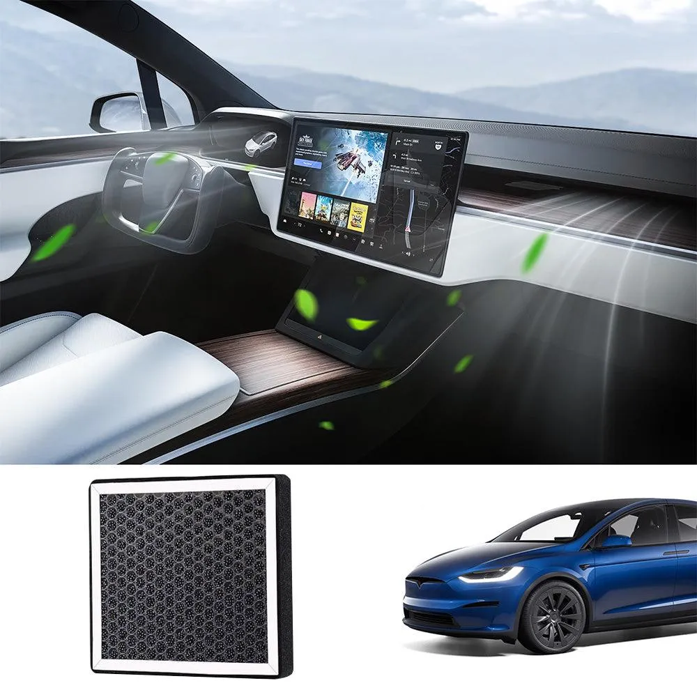 Utastér levegőszűrő és HEPA szűrő aktív szénnel Tesla Model X-hez