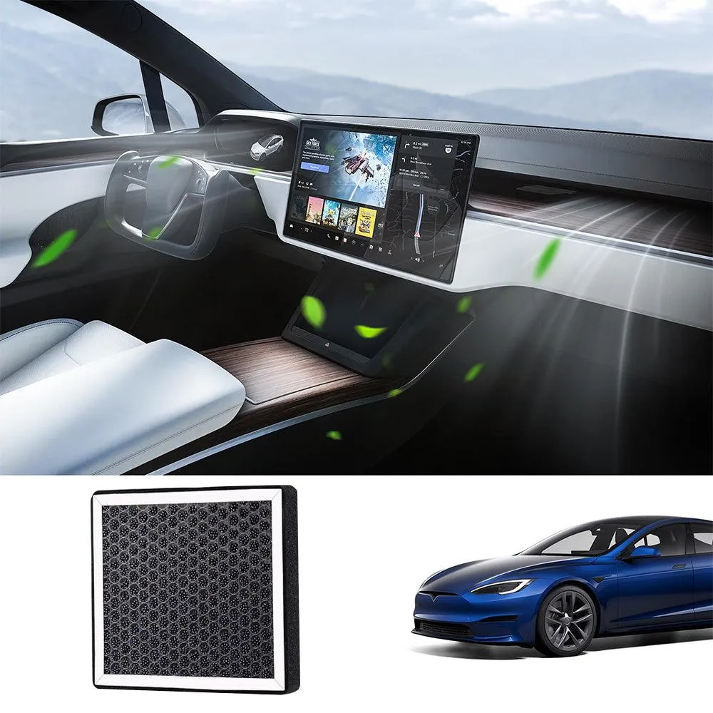 Utastéri légszűrő és HEPA szűrő aktív szénnel következőhöz: Tesla Model S 2012+