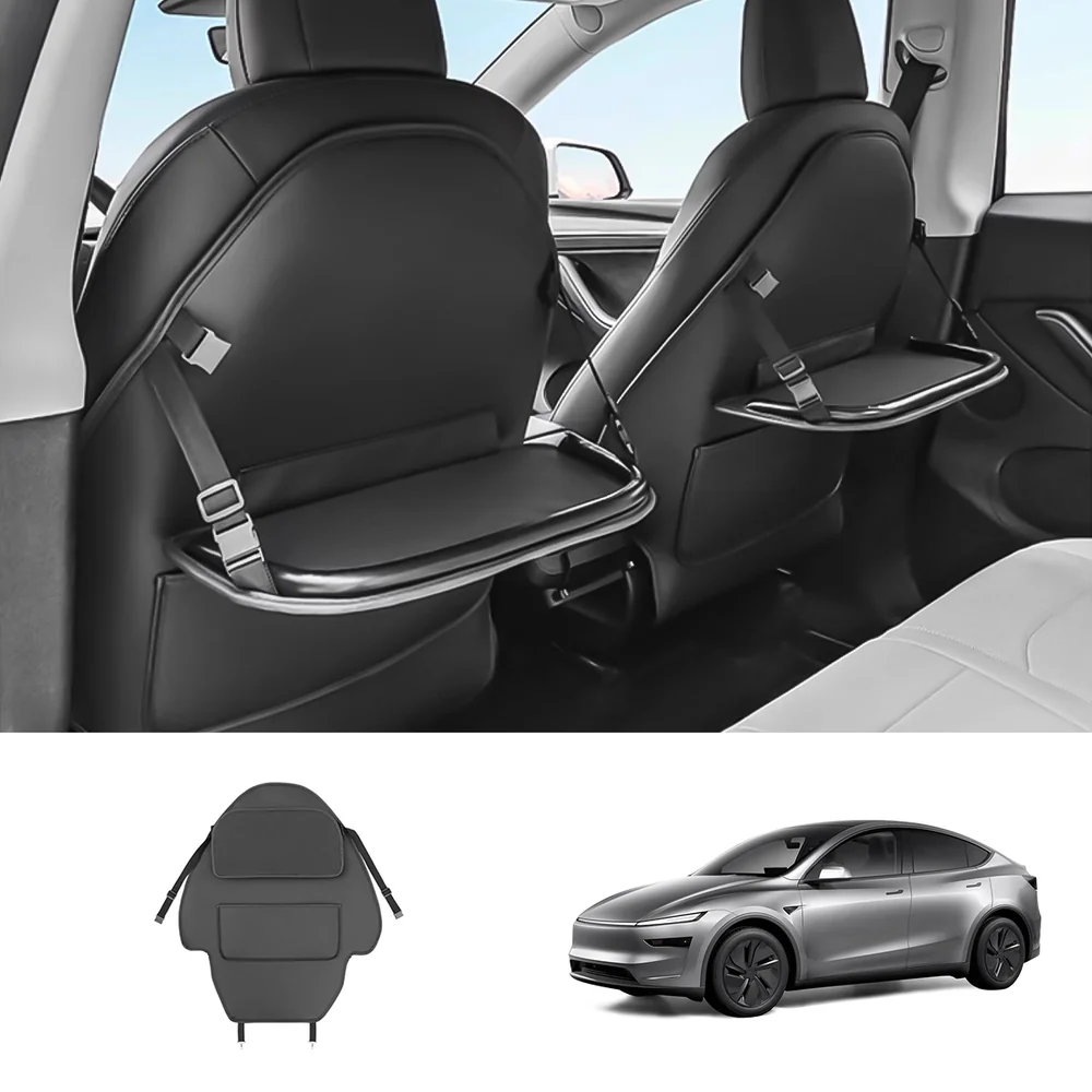 Védő lábtörlő összecsukható tálcaasztallal Tesla Model Y - Prémium belső rendszerező luxus utazáshoz