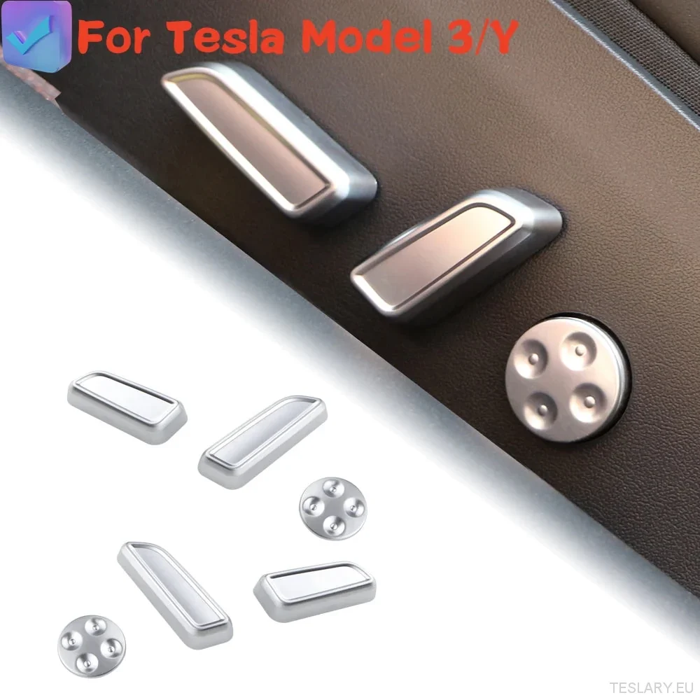 Prémium króm ülés beállító burkolata Tesla 3. modellhez és az Y modellhez