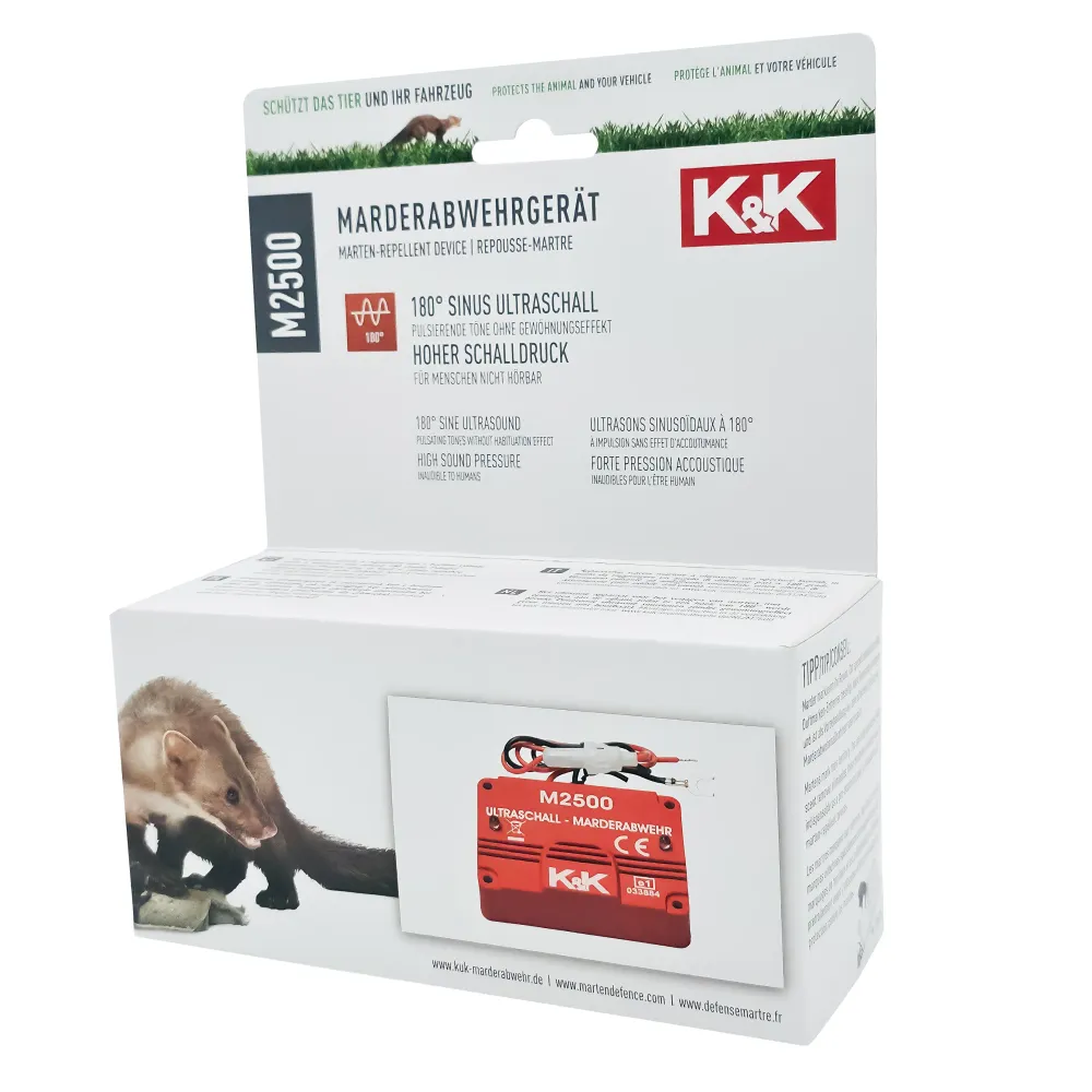 K&K M2500 ultrahangos nyestriasztó - bizonyított védelem 180°-os hangsugárzással