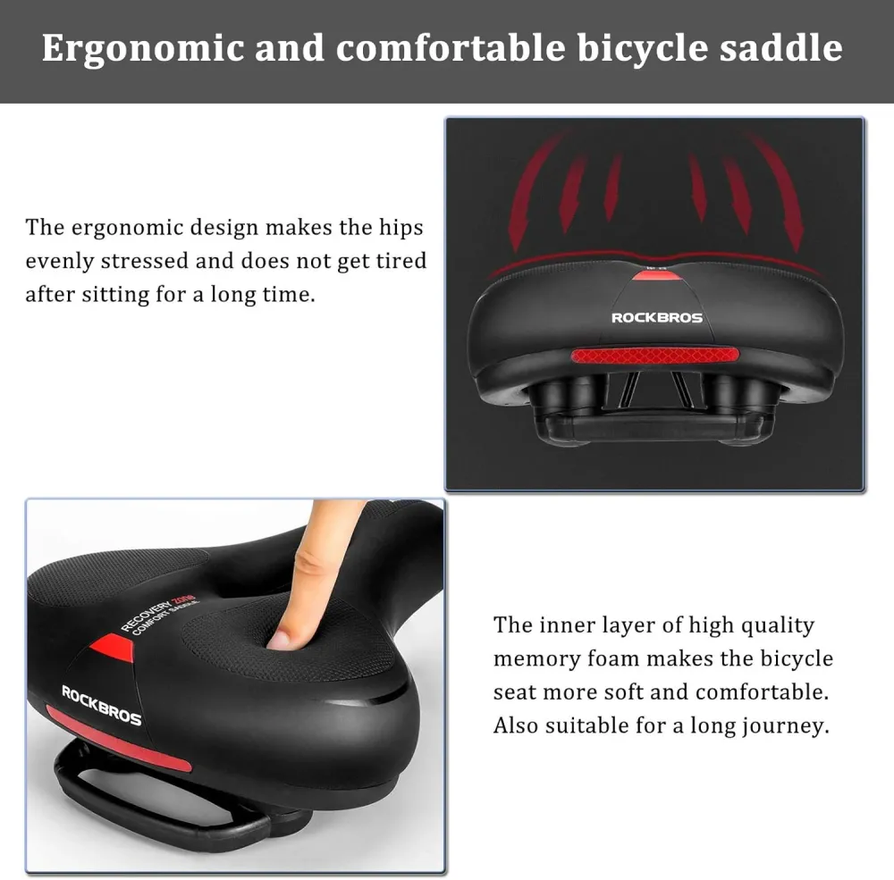 Ergonómikus zselés kerékpárnyereg