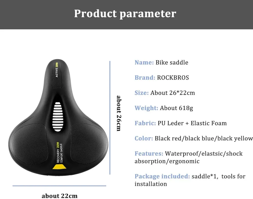 Ergonómikus zselés kerékpárnyereg