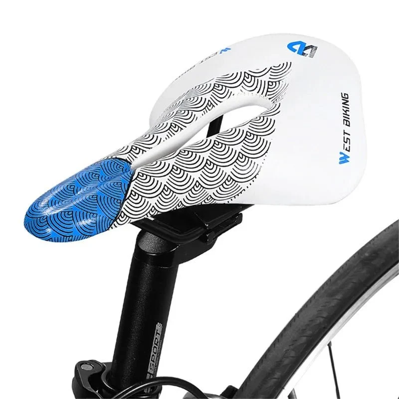 Selle PU kényelmes lengéscsillapító kényelmes - Fehér / Kék