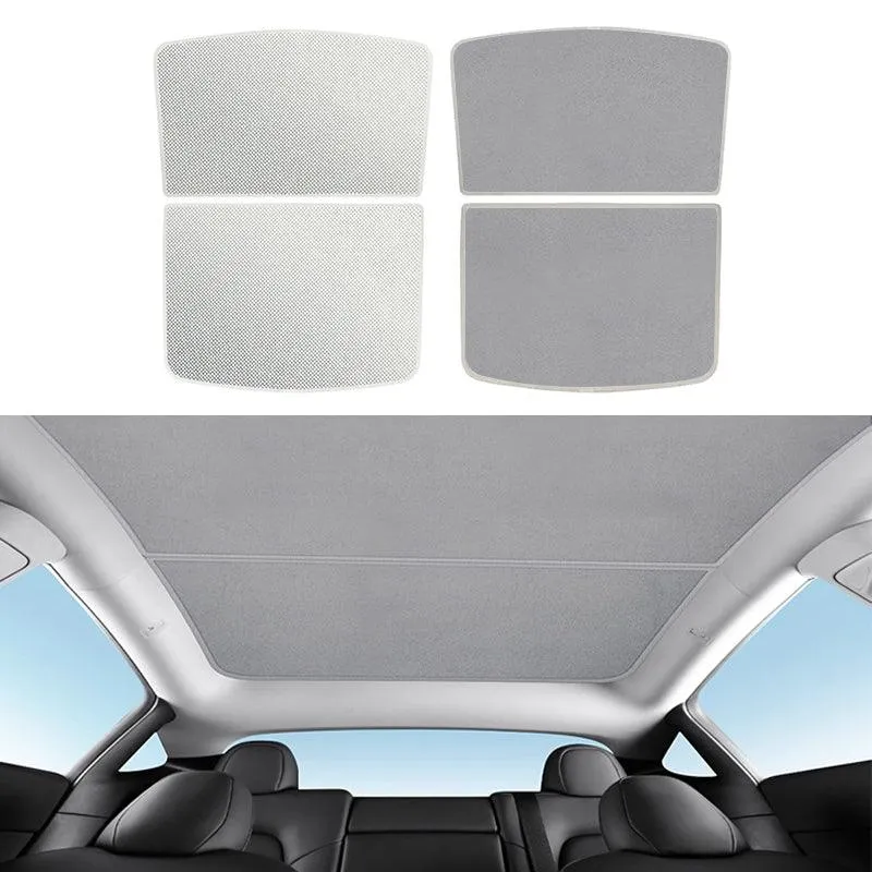 Tesla Alcantara Suede Ice Crystal dupla szigetelésű napfénytető napernyőhöz Model 3/Y