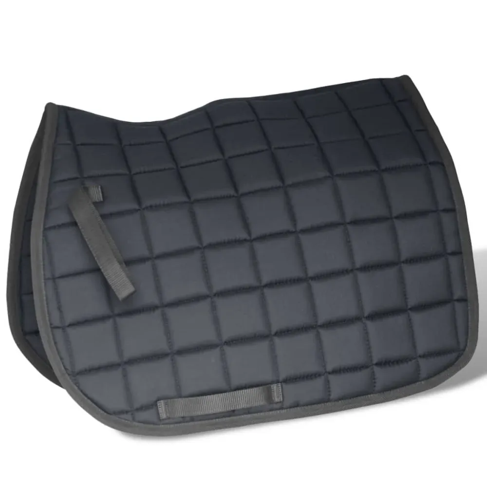 Lovaglás Nyereg Készlet 17,5 "Valódi Bőr Fekete 18 cm 5-az-1- be