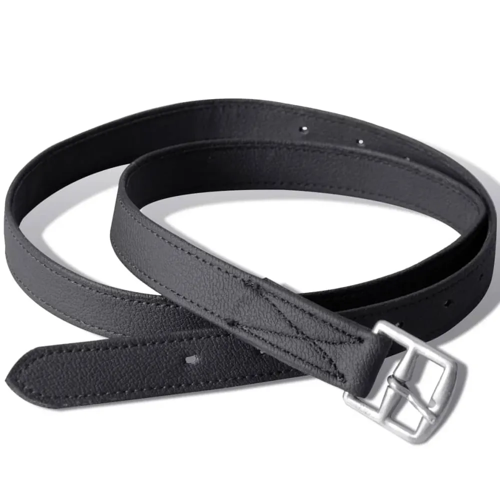 Lovaglás Nyereg Készlet 17,5 "Valódi Bőr Fekete 18 cm 5-az-1- be