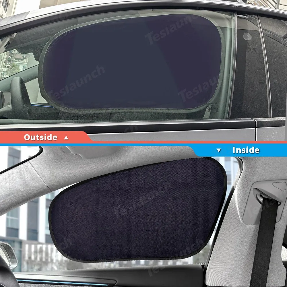 Statikus, hálós, szigetelt oldalsó ablak napellenző Tesla Model 3-hoz