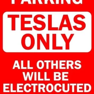 Csak Tesla - Fenntartott parkolófém jel