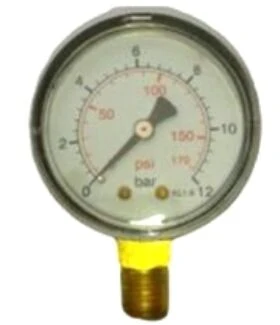 Manométer 40mm 1/8" 0-10bar MPS-40-0/10B alsó (AZP)