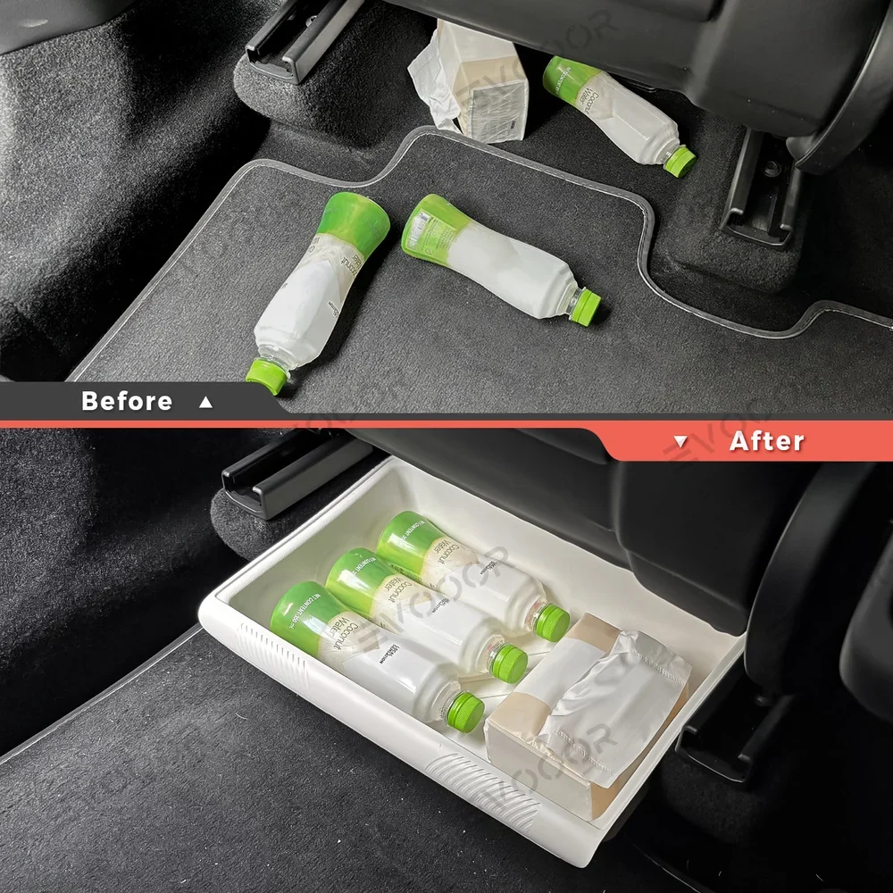 Ülés alatti tárolódoboz, elegáns szervező Tesla Model Y Juniper 2025+-hoz