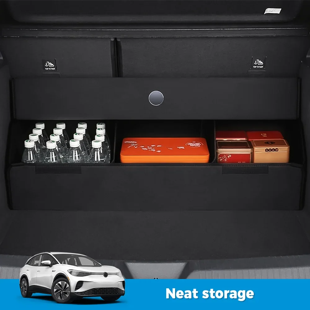 Alcantara hátsó csomagtartó tárolódoboz VW ID.4 2021-2025-höz