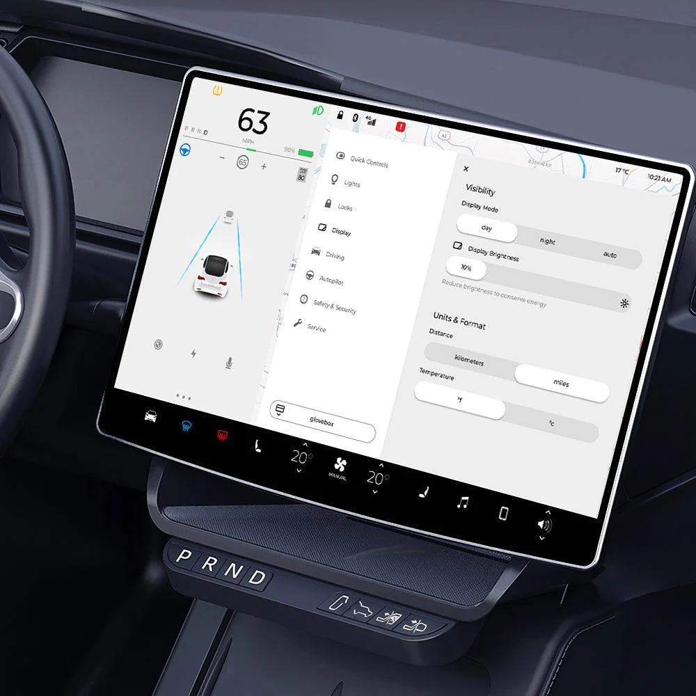 Highland Plus Tesla Model 3 2024+ Központi vezérlőgombos rendszerező - Egyszerű, egyérintéses tárolási megoldás