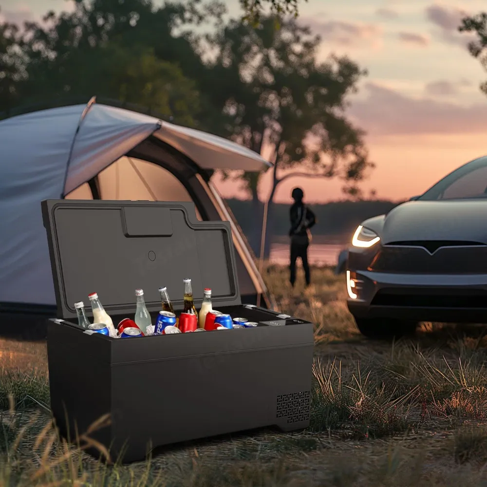 Hordozható csomagtartós fagyasztó Tesla Model X-40-hezL Kapacitás, Ideális 6-7 üléshez, Amerikai változat