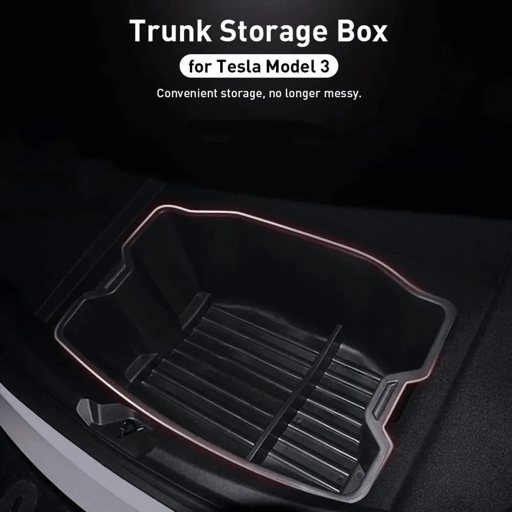 Tesla Model 3 csomagtartó tárolódoboz rendszerező funkciókkal (2017-2020) modellekhez