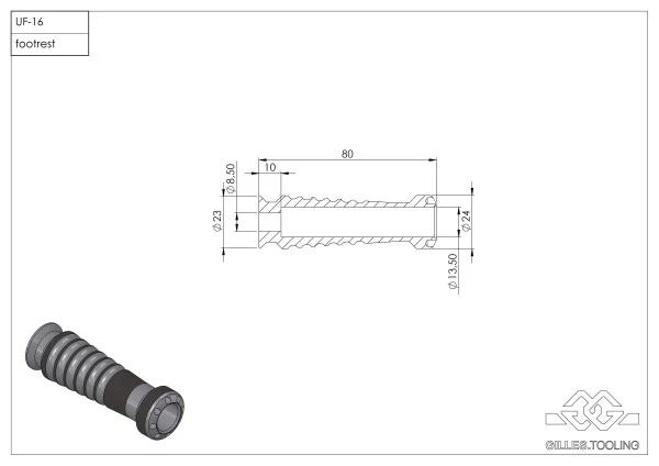 Sport lábtartó készlet, vezetőoldali, ezüst - BMW, F 900 R , MR90 (2025 - ); BMW, HP 4, K10 (2012 - 2015); BMW, M 1000 RR,...