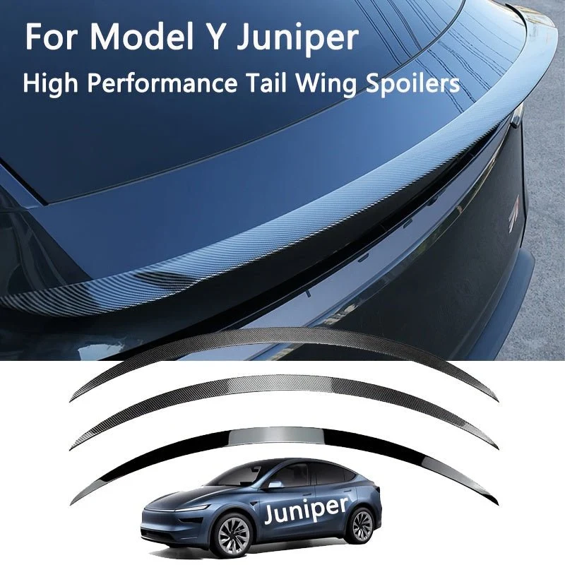 Tesla az Y modellhez Juniper/indítás 2025 nagy teljesítményű hátsó szárnyas spoiler, ABS szénszálas ajak spoiler farok