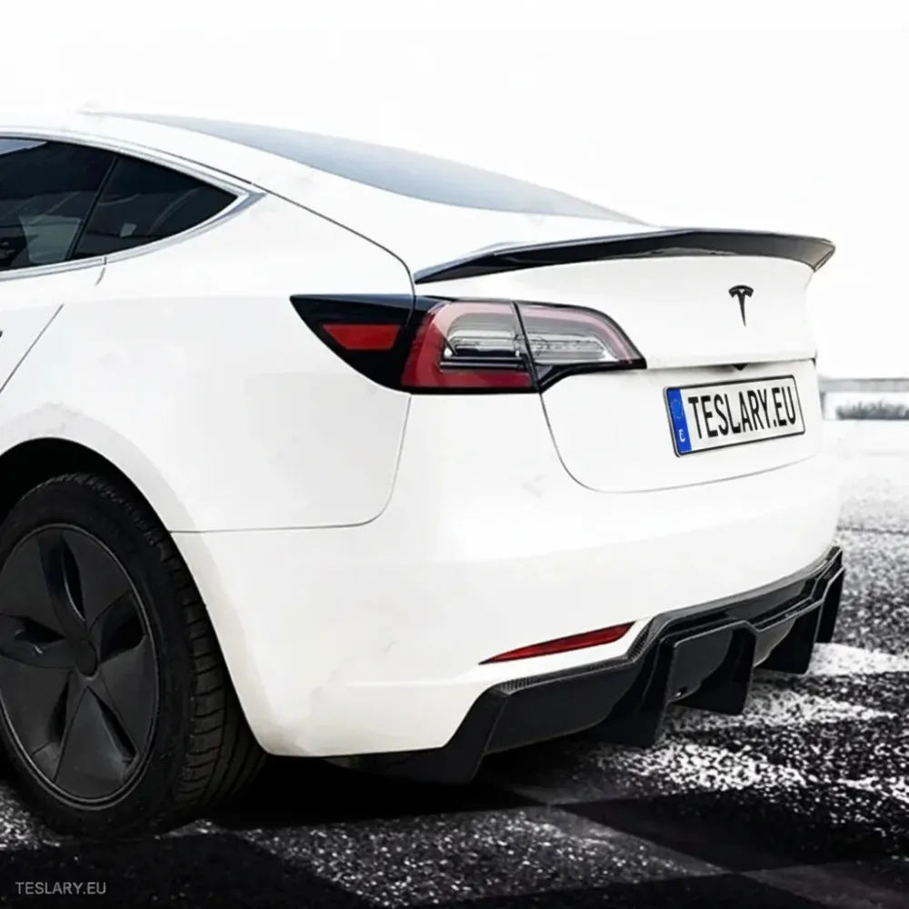 V Típus Highkick Sport Spoiler szárny Tesla Model 3 2019 - 2023 - szénszálas stílus