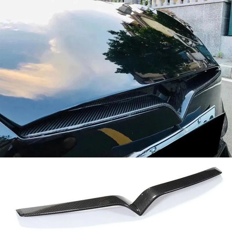 [Valódi karbon] Első középső hűtőrács díszléc Tesla Model S 2016+