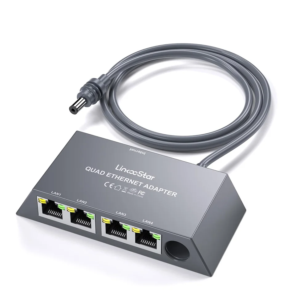 Nagy sebességű, 4 portos Ethernet hub Starlink Gen 3 és Mini eszközökhöz - Több eszköz csatlakoztatási megoldása